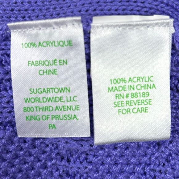 NWT Lilly Pulitzer Evanie Knit Tank Top Sweater Shirt Mystical Purple Violet L - Picture 11 of 13